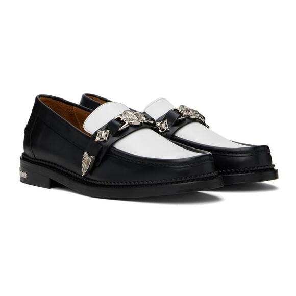 TOGA Pulla Shoes - Toga Pulla leather loafers with silver buckles - size 38